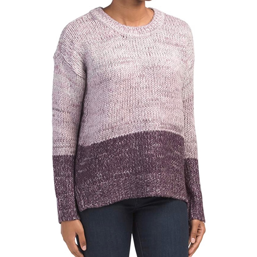 Women’s knitted Blush Ombre Hi-Low Sweater Size M
